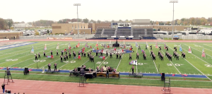 OHHS band on field at West Clermont Invitational